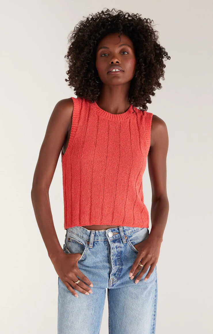 Ribbed hot sale sweater tank