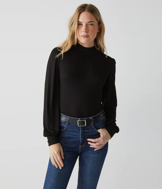 Poppy Mock-Neck Blouse