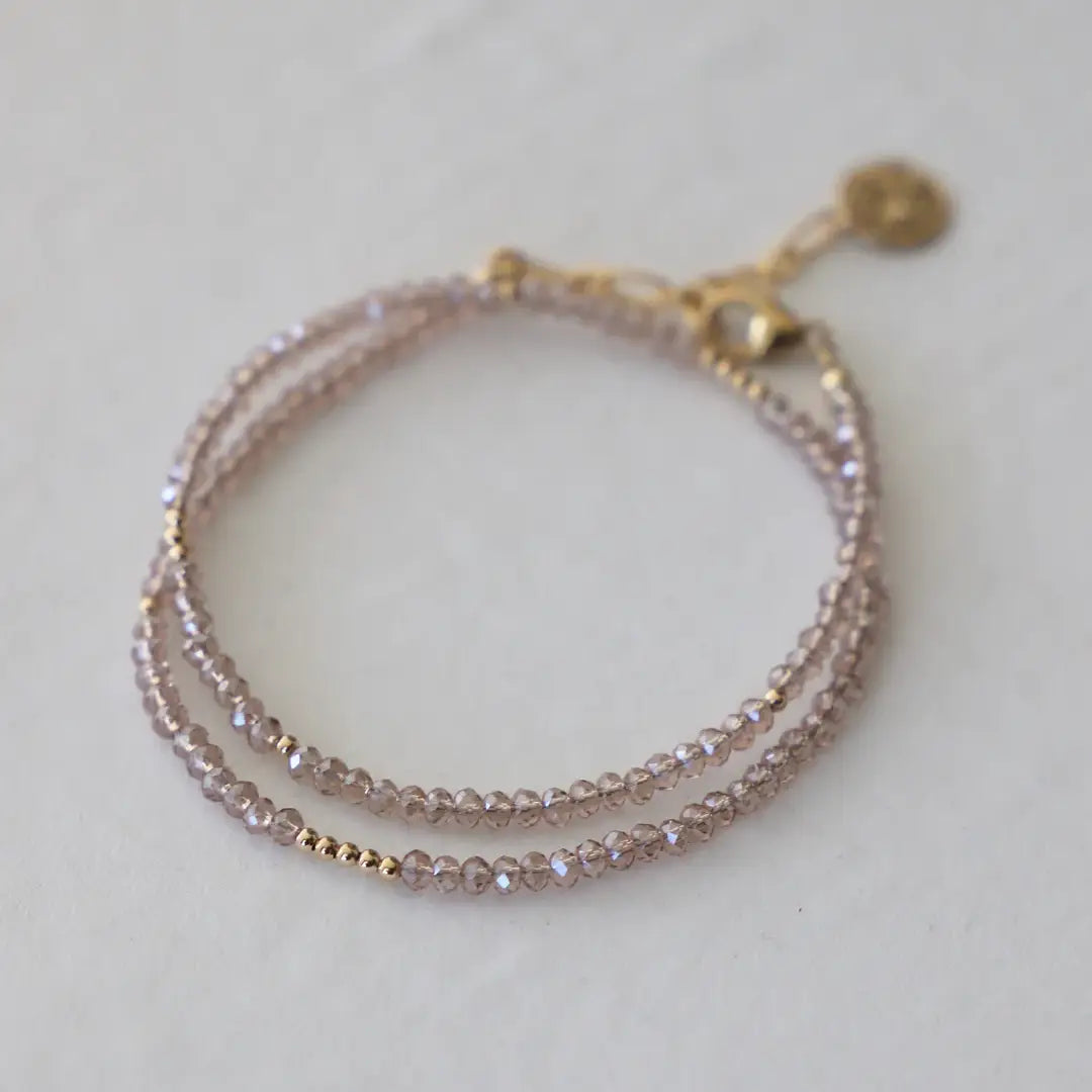 Petite Crystal Double Wrap Bracelet