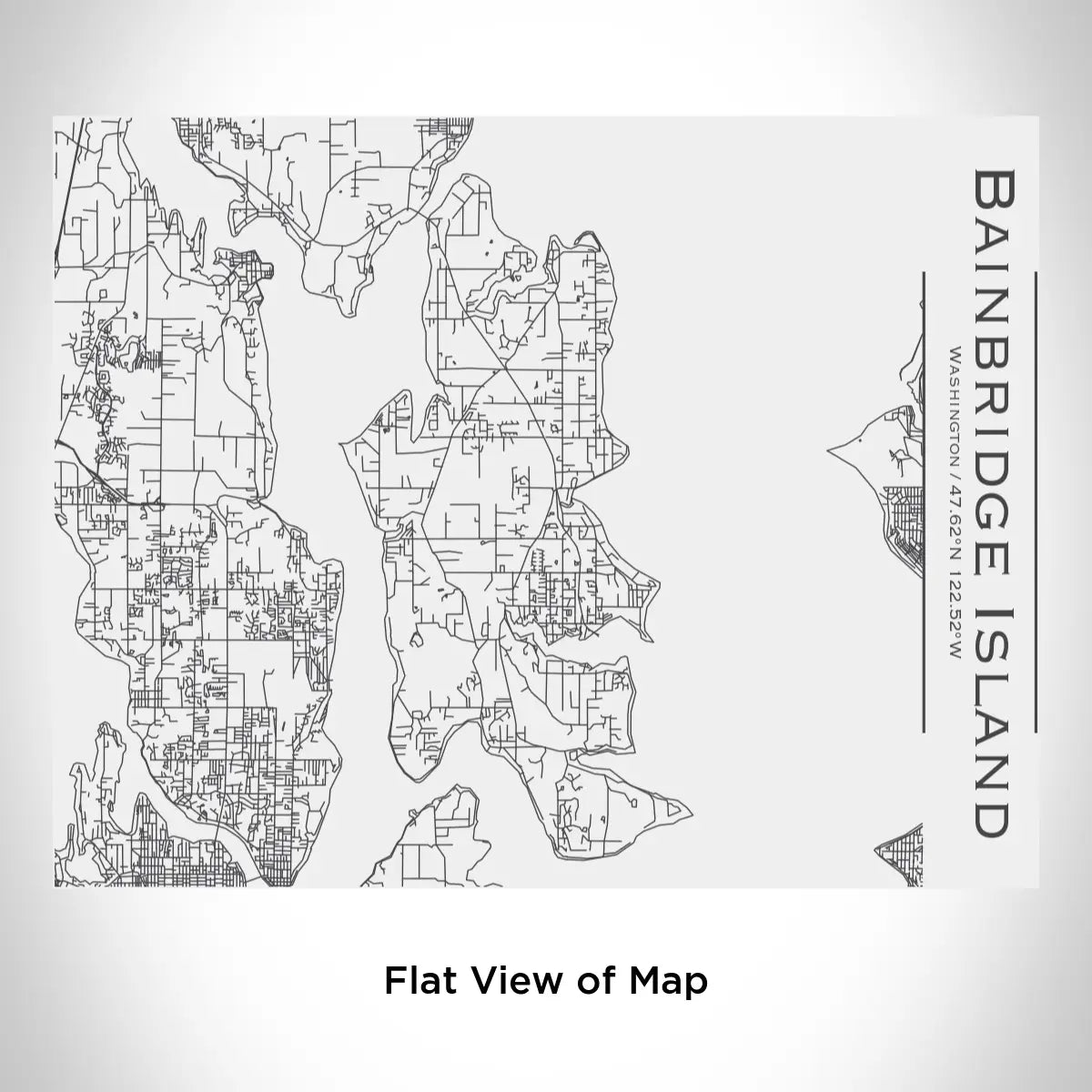 Bainbridge Map Water Bottle