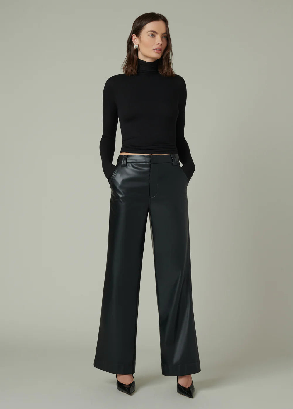 The Mia Vegan Leather Trouser 32”