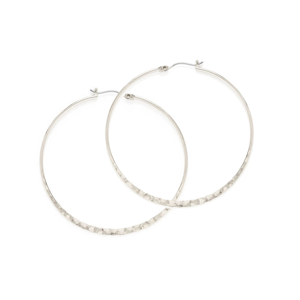 1.5” Hammered Hoop Earring